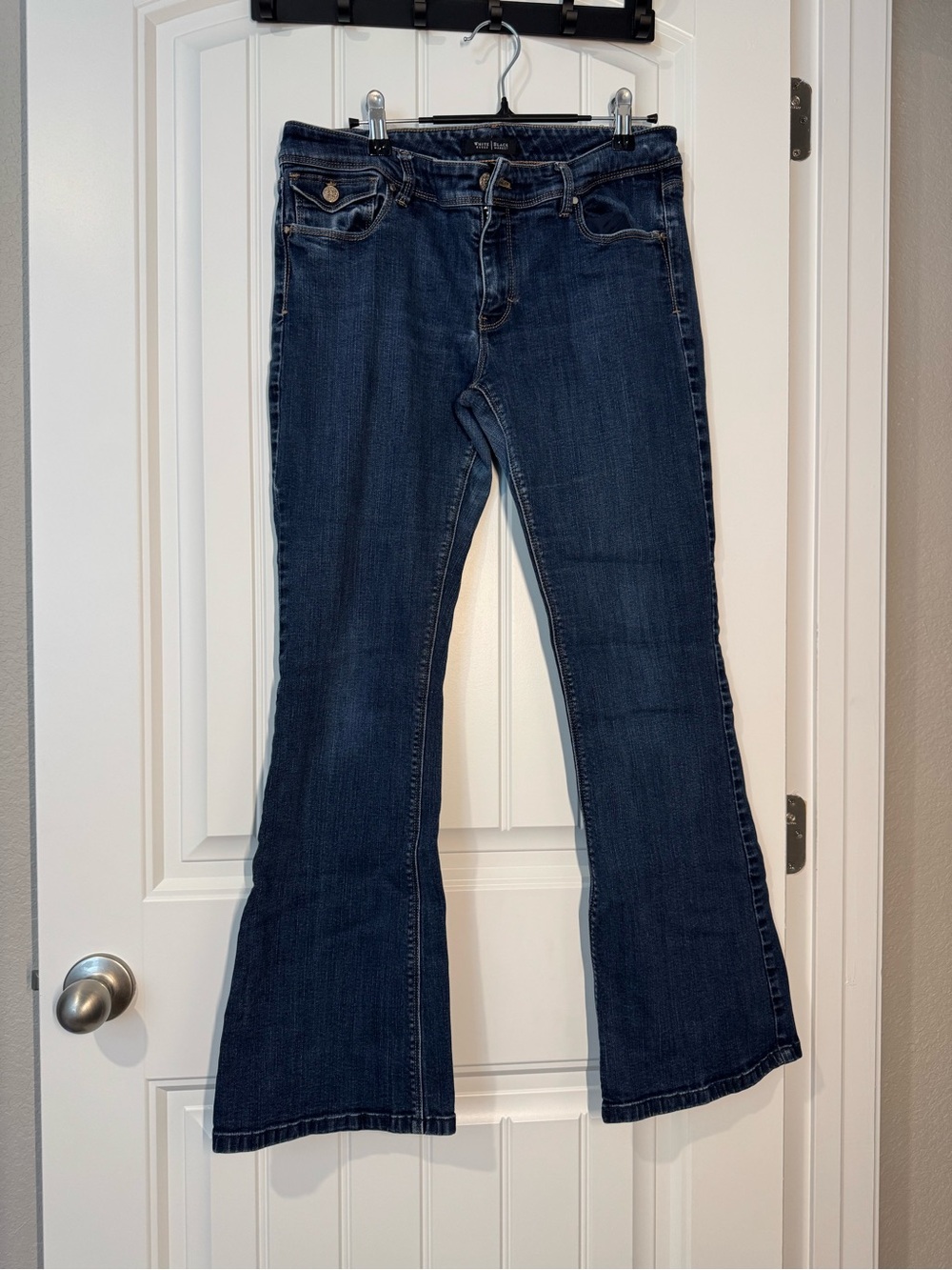 White House Black Market Dark Blue Skinny Flare Jeans
